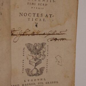 Auli Gellii luculentissimi scriptoris Noctes Atticae.