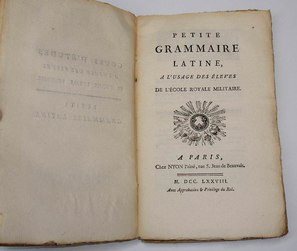 (Bound with:) Petite grammaire latine à l'usage des élèves de l'École Royale Militaire. (&:) Petite grammaire grecque à l'usage des élèves de l'École Royale Militaire. - Afbeelding 3