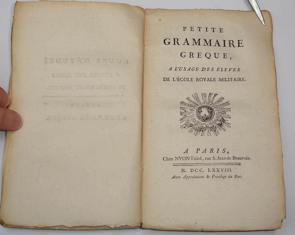 (Bound with:) Petite grammaire latine à l'usage des élèves de l'École Royale Militaire. (&:) Petite grammaire grecque à l'usage des élèves de l'École Royale Militaire. - Afbeelding 4