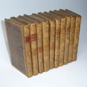 Idylles de Bion et de Moschus, traduites en Français par J.B. Gail. professeur de Littérature grecque au Collège de France. (And 2:) Odes, inscriptions, épitaphes, épithalames et fragments d'Anacréon. Avec des notes critques et un discours préliminaire par le c(itoy)en Gail. (And 3:) Républiques de Sparte et d'Athènes. Traduites de Xénophon, par J.-B. Gail. (And 4:) Manuel d'Épictete et tableau de Cébès en grec, avec une traduction française, précédée d'un discours contre la Morale de Zénon et contre le Suicide, avec des idées d'une morale plus pure. Par Lefebvre Villebrune. Tome 1 & 2. (And 5:) Hymnes de Callimaque, nouvelle édition. Avec une version française et des notes par J.F.G. de la Porte Du Theil. 1re & 2me partie. (And 6:) Mythologie dramatique. Traduite de grec de Lucien par J.-B. Gail. Tome 1: Les dialogues des Dieux. (&) Mythologie dramatique. Tome 2: Les Dieux marins et Le coq. Tome 3: Les dialogues des morts et Les contemplateurs.