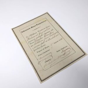 A partly printed, partly manuscript prize leaf of the Athenaeum of Maastricht, removed from the prize book to which it once belonged.